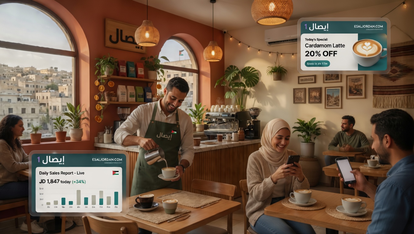 حلول إيصال للمقاهي